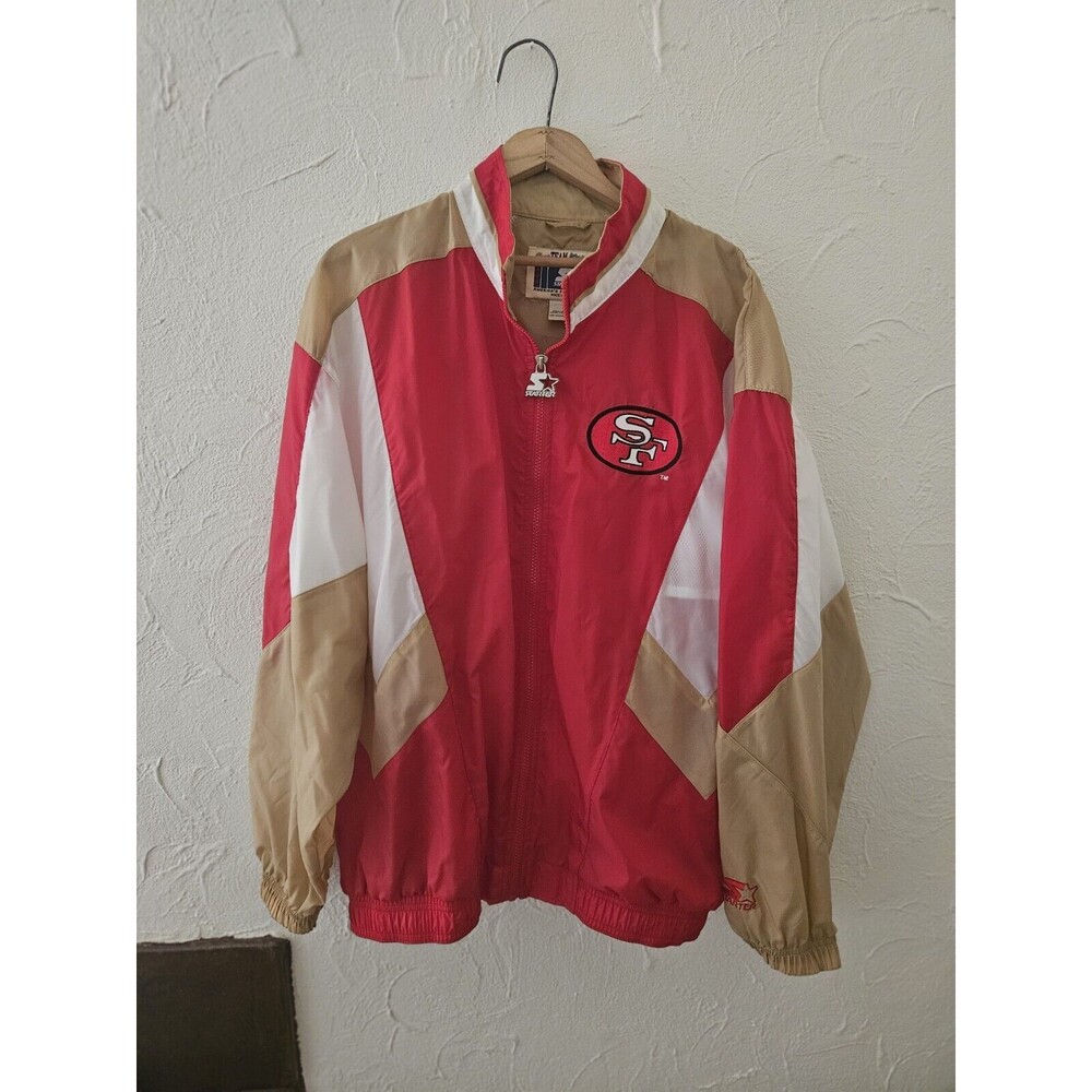 Vintage SF 49er Starter Windbreaker Jacket Size L NFL